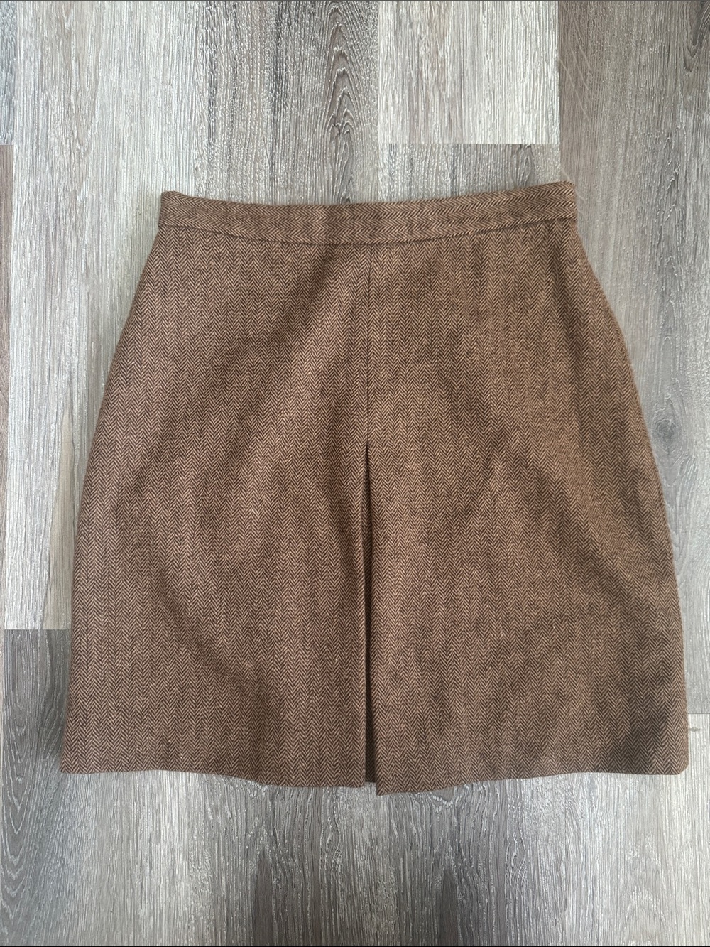 GAP Brown Herringbone A-Line Skirt